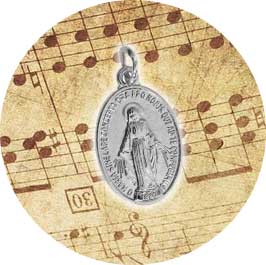 Notenblatt mit Wundertätiger Medaille Andreas L.